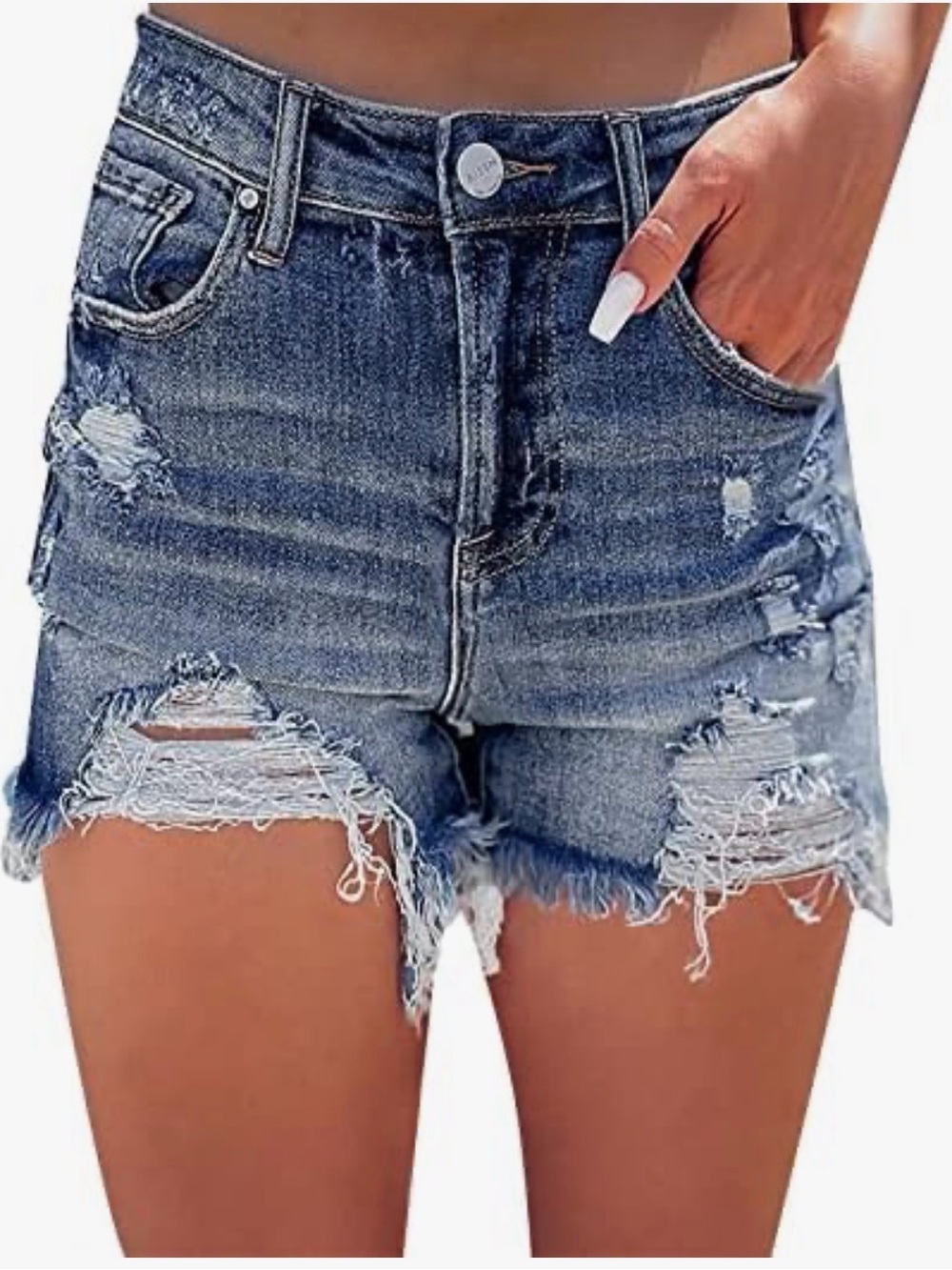 Super sexy AGILE Shortie  Denim Jean Shorts Size 10/12 Women's frayed bottoms